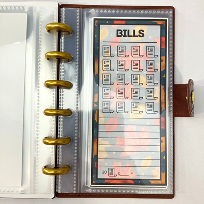 Cozy Harvest | September Design | Month Ahead Bills & Savings Binder | 12 Savings Challenges | Brown Binder