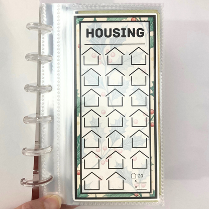 One Month Ahead Binder | Vintage Holly Design | Month Ahead Bills & Savings Binder | Physical Shipped Item | 1 Month