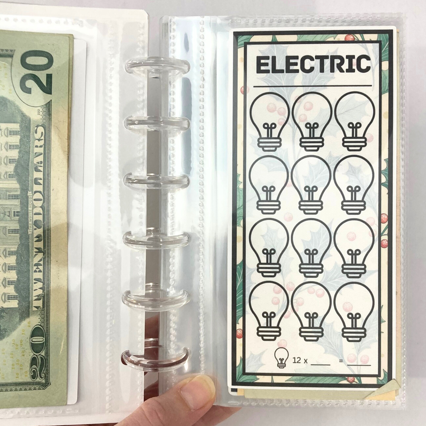 One Month Ahead Binder | Vintage Holly Design | Month Ahead Bills & Savings Binder | Physical Shipped Item | 1 Month