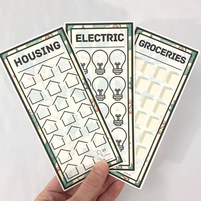 One Month Ahead Binder | Vintage Holly Design | Month Ahead Bills & Savings Binder | Physical Shipped Item | 1 Month