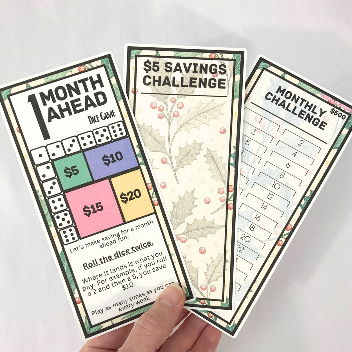 One Month Ahead Binder | Vintage Holly Design | Month Ahead Bills & Savings Binder | Physical Shipped Item | 1 Month