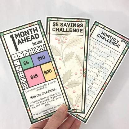 One Month Ahead Binder | Vintage Holly Design | Month Ahead Bills & Savings Binder | Physical Shipped Item | 1 Month