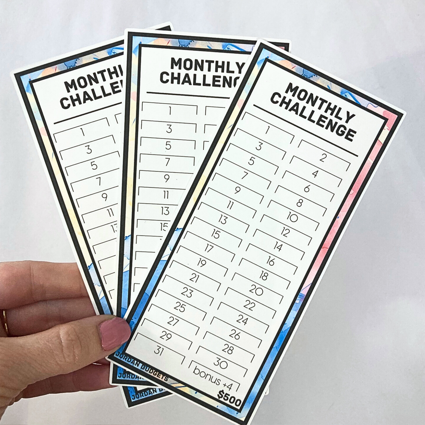 $500 Monthly Challenge Tracker | Back to School Design | Money Savings Challenge