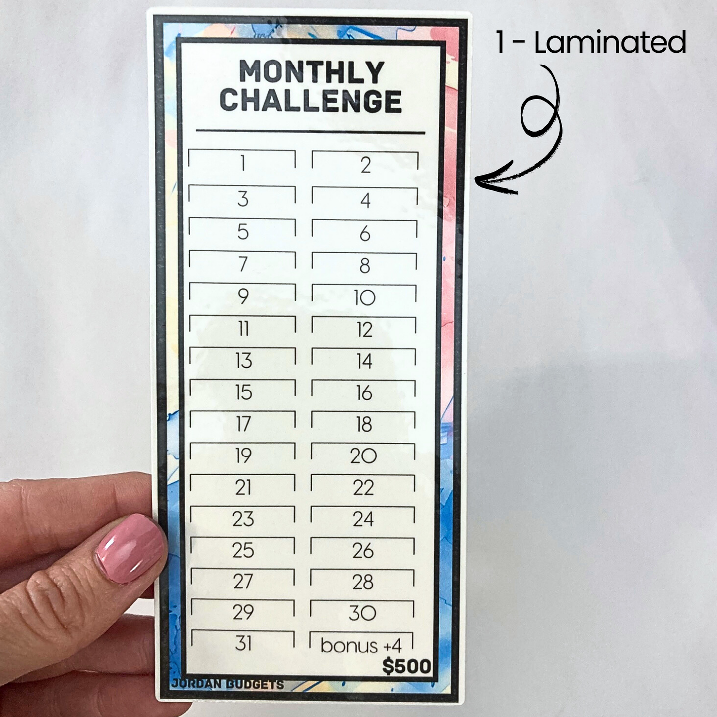 $500 Monthly Challenge Tracker | Back to School Design | Money Savings Challenge