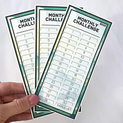$500 Monthly Challenge Tracker | Mountains Design | Money Savings Challenge