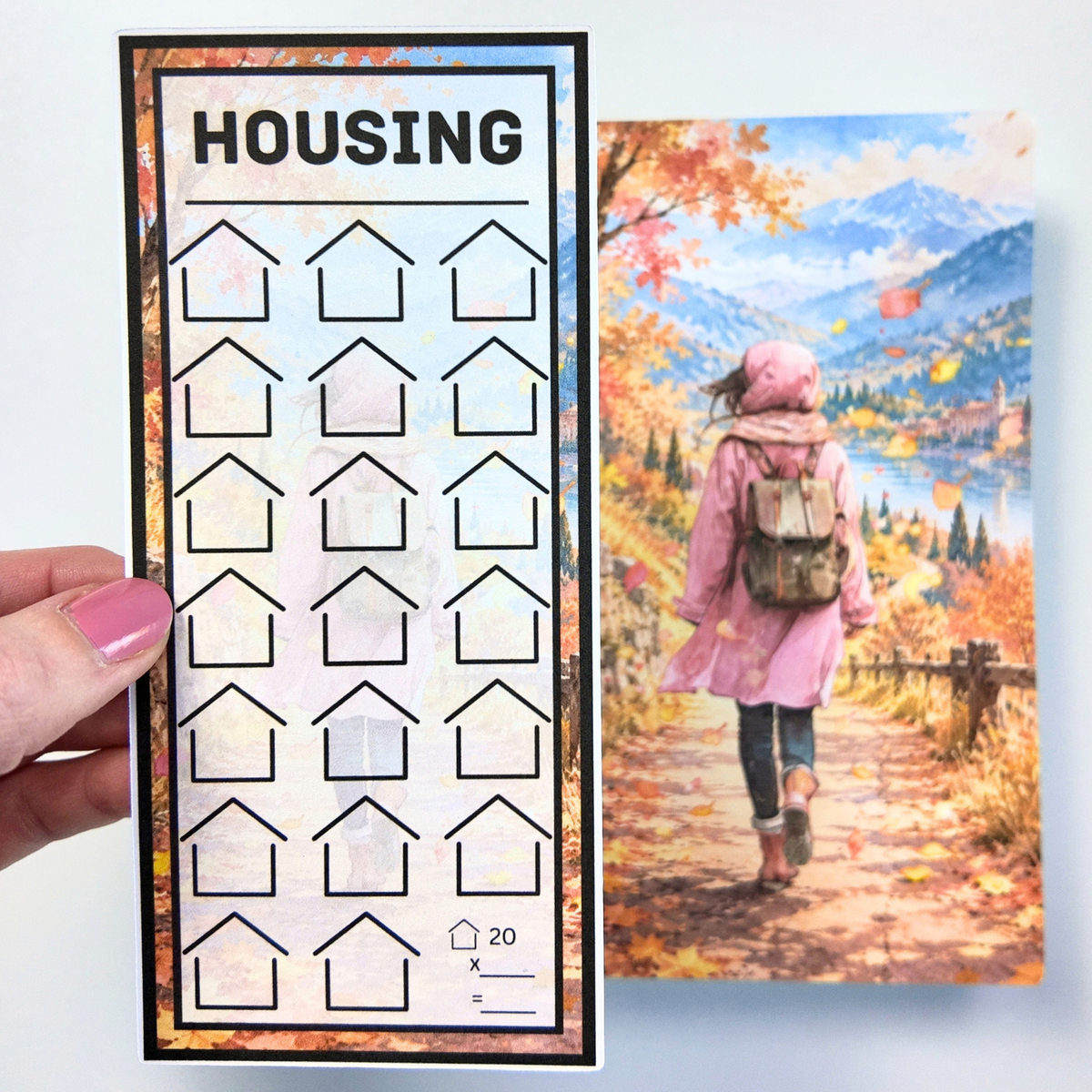 Autumn Escapes Design | One Month Ahead Bills & Savings Binder | Physical Shipped Item