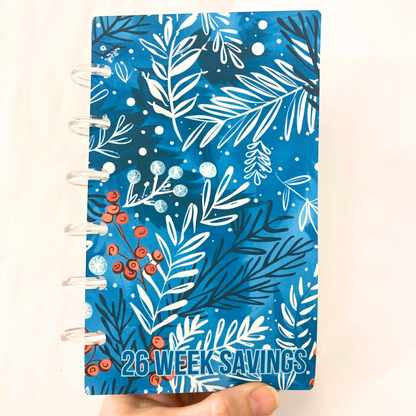 26 Week Savings Challenge Binder | $1,500 Savings | Winter Botanical Design | A6 Disc Binder | Cash Budgeting | Money Binder