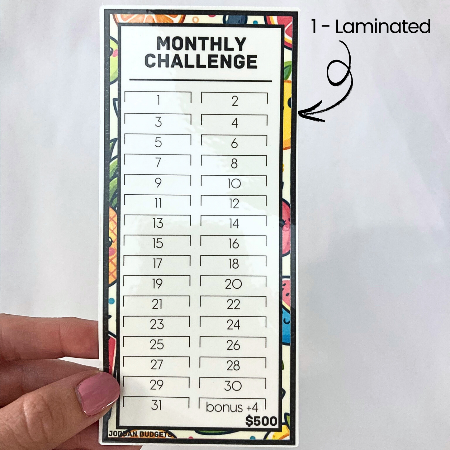 $500 Monthly Challenge Tracker | Summer Design | Money Savings Challenge