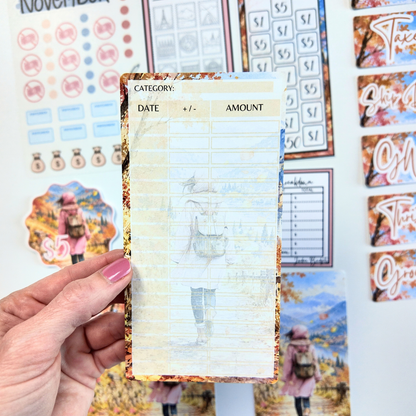 November Budget $20 Bundle Autumn Escapes | Savings Challenges & Cash Stuffing Supplies