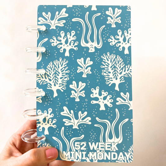Mini Monday $250 Savings | Sea Flora Design | 52 Week Savings Challenge Binder | A6 Disc Binder | Cash Budgeting | Money Binder