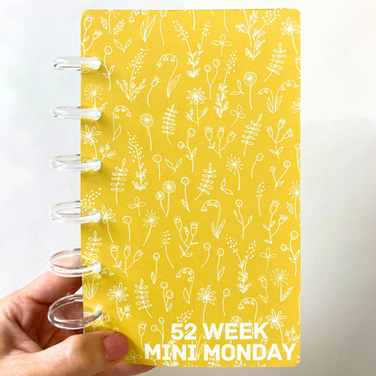 Mini Monday $250 Savings | Wildflower Design | 52 Week Savings Challenge Binder | A6 Disc Binder | Cash Budgeting | Money Binder