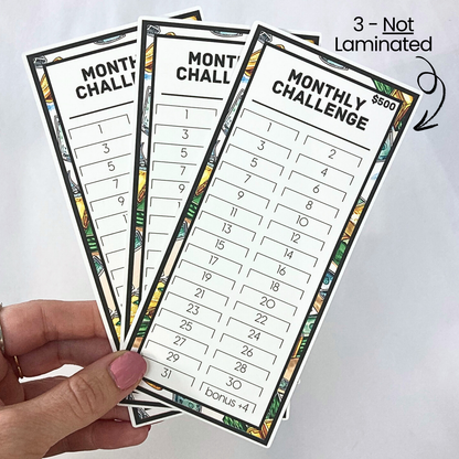 $500 Monthly Challenge Tracker | Debt / Money  Design | Money Savings Challenge