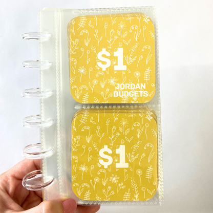 Mini Monday $250 Savings | Wildflower Design | 52 Week Savings Challenge Binder | A6 Disc Binder | Cash Budgeting | Money Binder