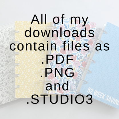 Be Happy Collection Bundle | PDF PNG .STUDIO3 Files | A6 Disc Binder | Cash Budgeting | Money Binder | Digital Download