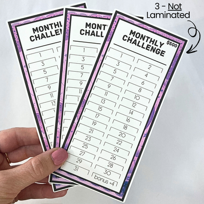 $500 Monthly Challenge Tracker | Celestial Design | Money Savings Challenge