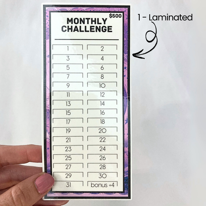 $500 Monthly Challenge Tracker | Celestial Design | Money Savings Challenge
