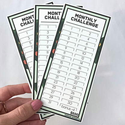 $500 Monthly Challenge Tracker | Holiday Design | Money Savings Challenge