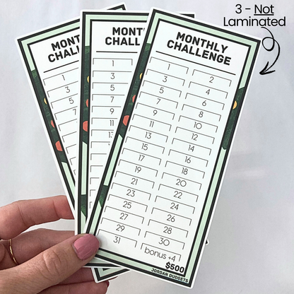 $500 Monthly Challenge Tracker | Holiday Design | Money Savings Challenge