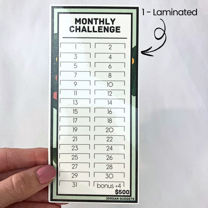 $500 Monthly Challenge Tracker | Holiday Design | Money Savings Challenge