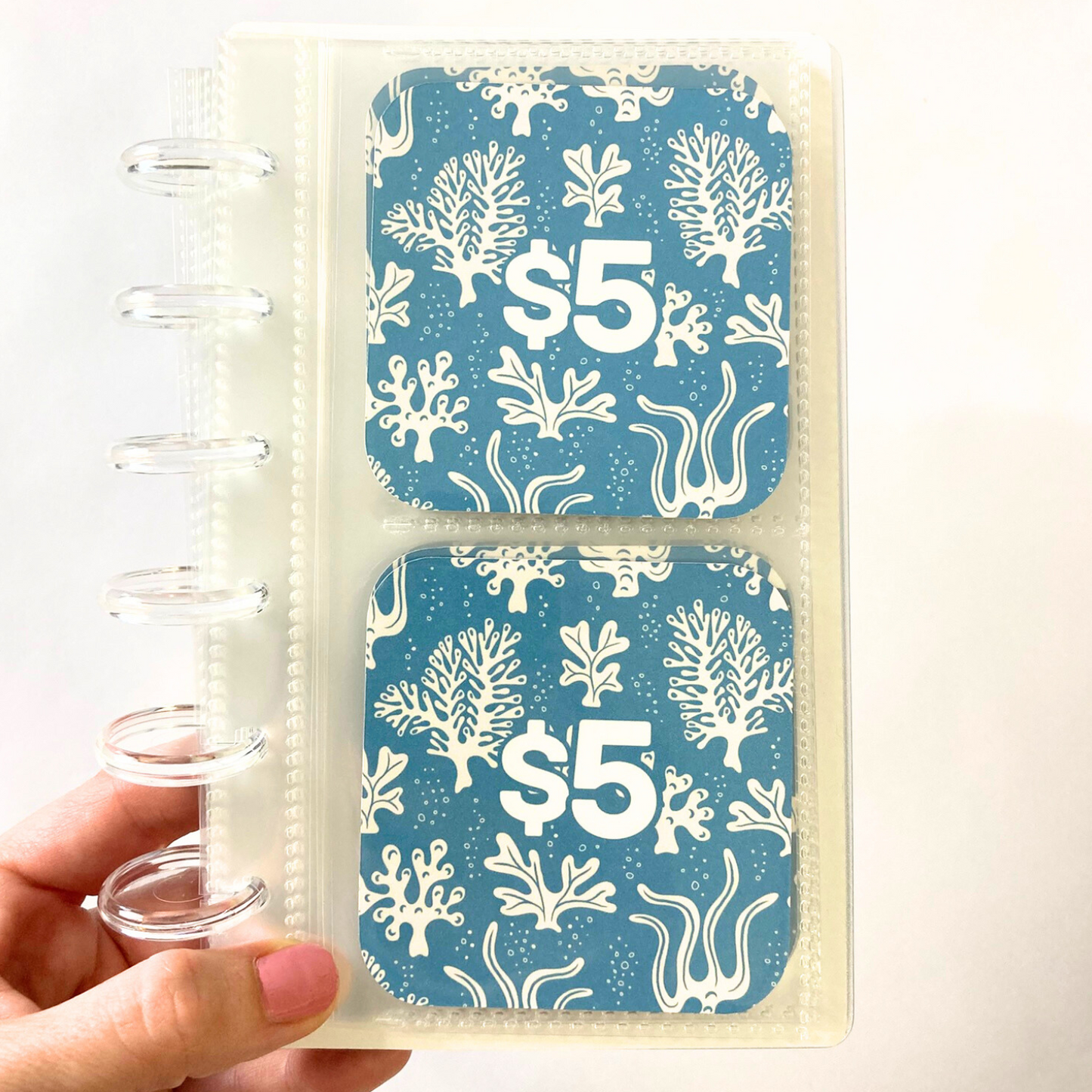 Mini Monday $250 Savings | Sea Flora Design | 52 Week Savings Challenge Binder | A6 Disc Binder | Cash Budgeting | Money Binder