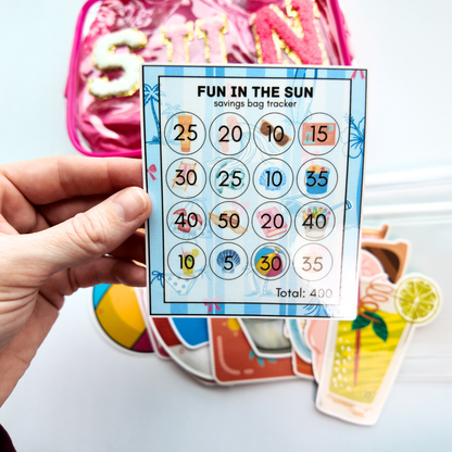 Fun in the Sun Budgeting Game | $400 Summer Savings Challenge | Beach Theme Cash Stuffing Challenge | Reusable Budget Game