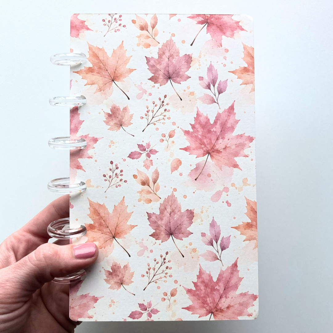 Monthly Challenge Binder | Autumn Leaves Design | Cash Budgeting | Money Binder | A6 Size | Disc Bound Binders