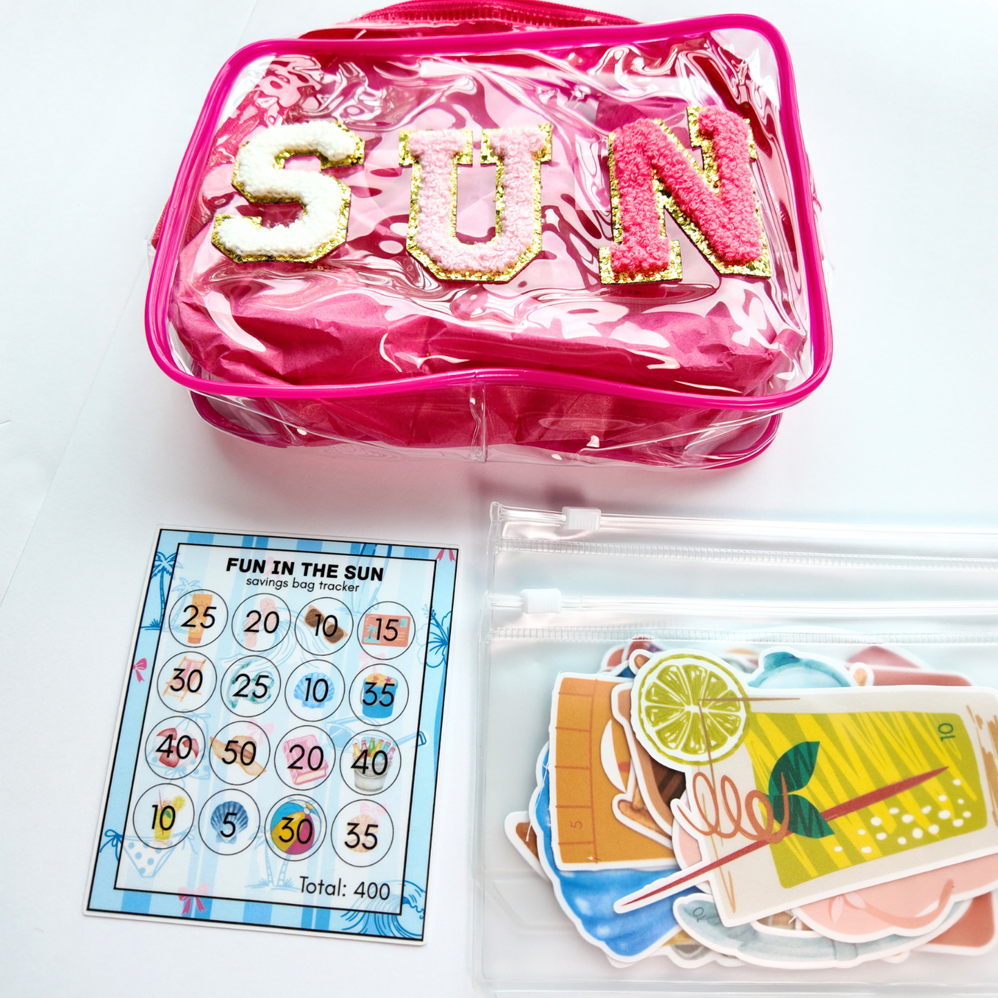 Fun in the Sun Budgeting Game | $400 Summer Savings Challenge | Beach Theme Cash Stuffing Challenge | Reusable Budget Game