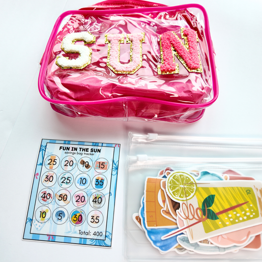Fun in the Sun Budgeting Game | $400 Summer Savings Challenge | Beach Theme Cash Stuffing Challenge | Reusable Budget Game