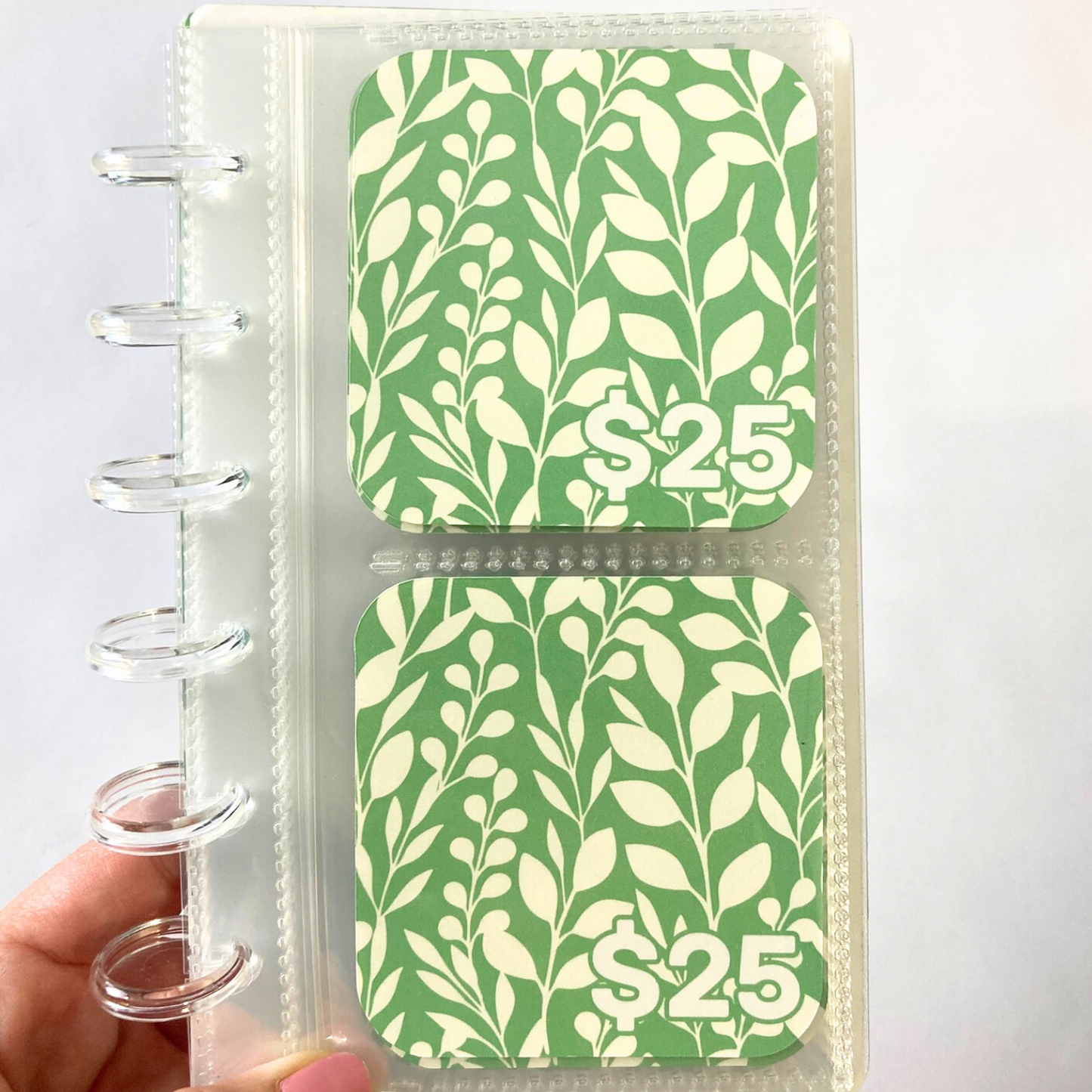 26 Week Savings Challenge Binder | $1,500 Savings | Garden Green Design | A6 Disc Binder | Cash Budgeting | Money Binder