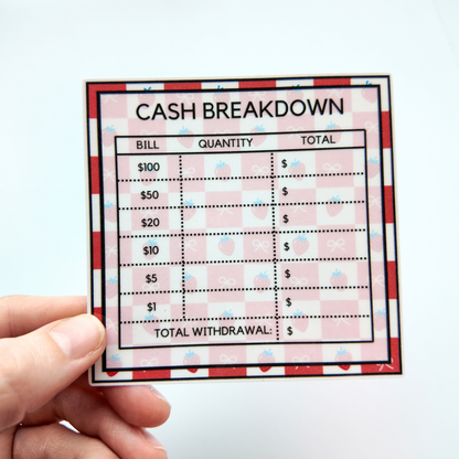 One Month Ahead Bundle | Pretty in Pink | One Month Ahead Challenge Binder, Strawberry Challenge, Color & Save Challenge, Cash Breakdown Card, Strawberry Keychain | A6 Budget Binder Bundle