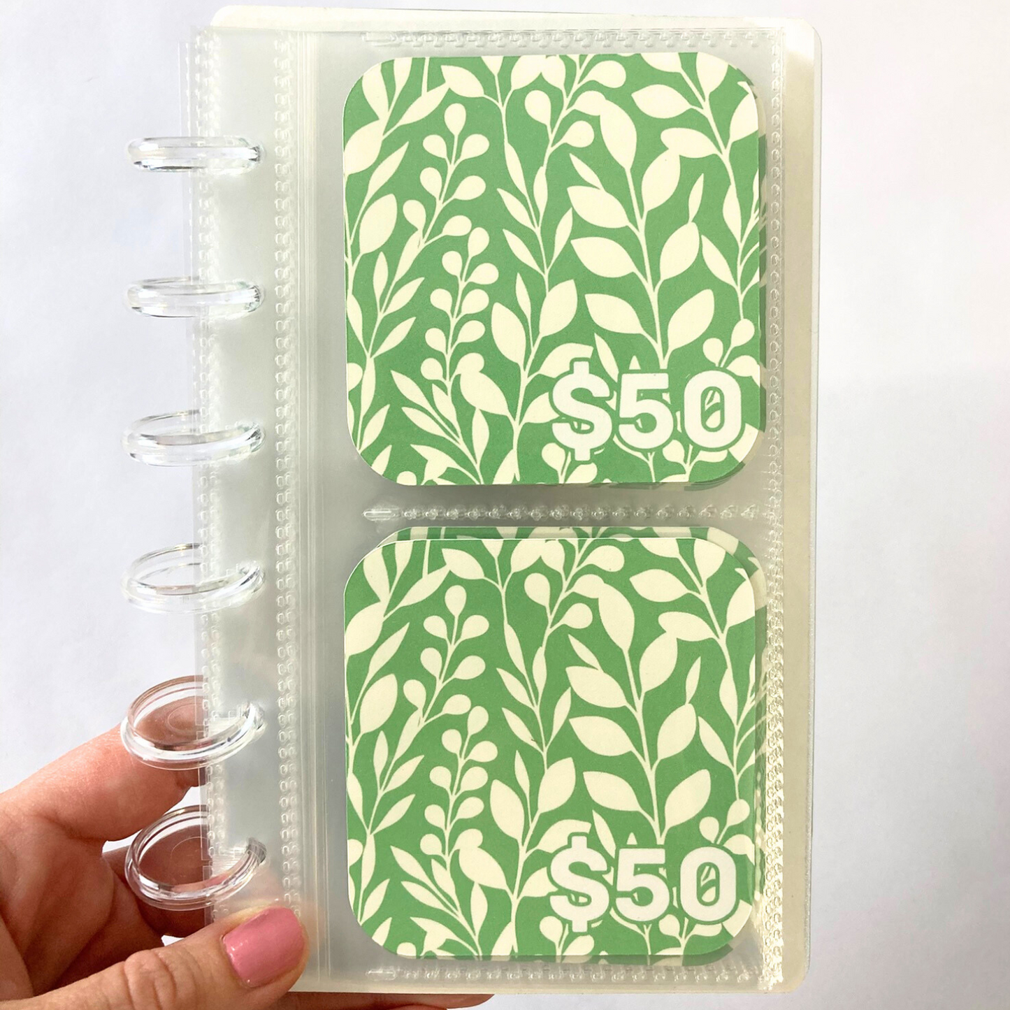 26 Week Savings Challenge Binder | $1,500 Savings | Garden Green Design | A6 Disc Binder | Cash Budgeting | Money Binder