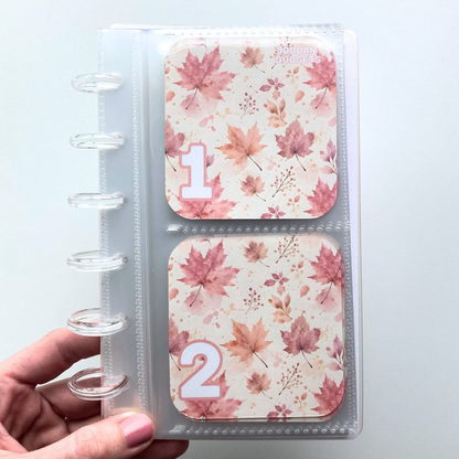 Monthly Challenge Binder | Autumn Leaves Design | Cash Budgeting | Money Binder | A6 Size | Disc Bound Binders