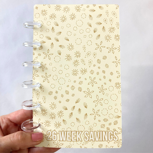 26 Week Savings Challenge Binder | $1,500 Savings | Desert Petal Design | A6 Disc Binder | Cash Budgeting | Money Binder
