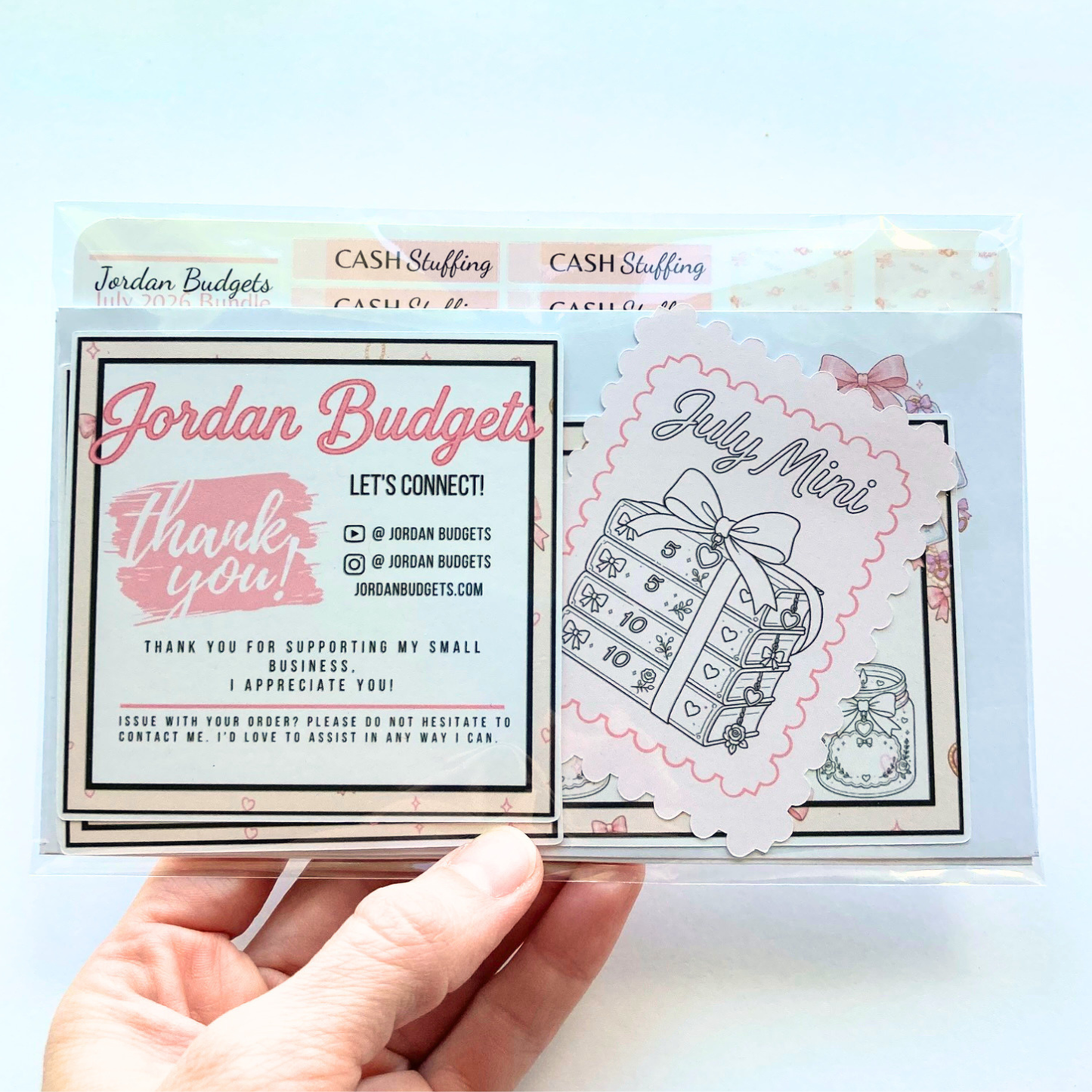Books & Bows July Budget $20 Bundle | Savings Challenges & Cash Stuffing Supplies