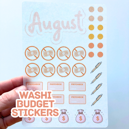 August Budget $20 Bundle Golden Petals | Savings Challenges & Cash Stuffing Supplies