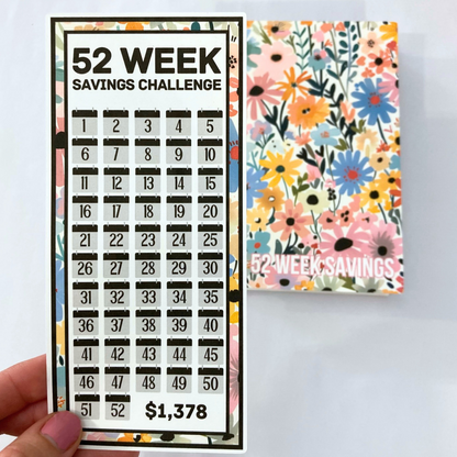 Sunny Bloom | 52 Week Savings Challenge Binder | A6 Disc Binder | Cash Budgeting | Money Binder