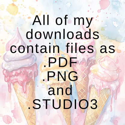 26 Week Savings Challenge Binder | 1,500 Savings | Ice Cream Design | Cash Budgeting | PDF PNG and STUDIO3 Files | Digital Download