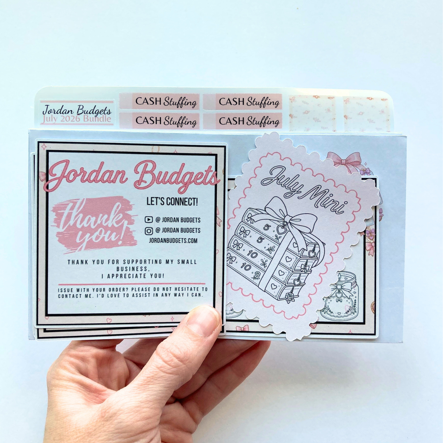 Books & Bows July Budget $20 Bundle | Savings Challenges & Cash Stuffing Supplies