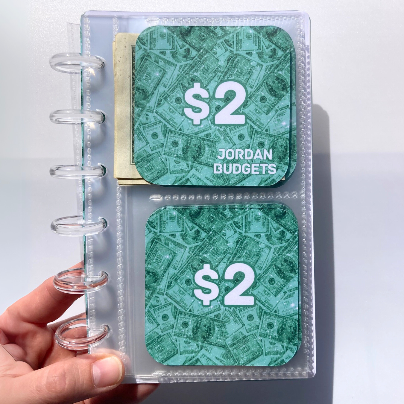 Bling Mini Savings Binder | Mini Monday | 24 Challenge Cards | A6 Disc Binder | Cash Budgeting | Money Binder