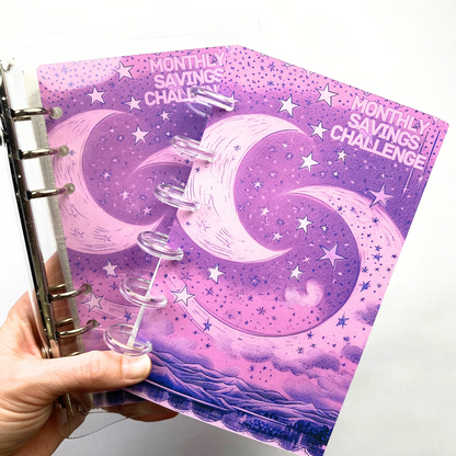 Celestial Collection | Monthly Challenge Binder | Cash Budgeting | Money Binder | A6 Size | Disc or Ring Bound Binders