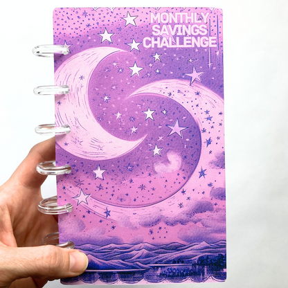 Celestial Collection | Monthly Challenge Binder | Cash Budgeting | Money Binder | A6 Size | Disc or Ring Bound Binders