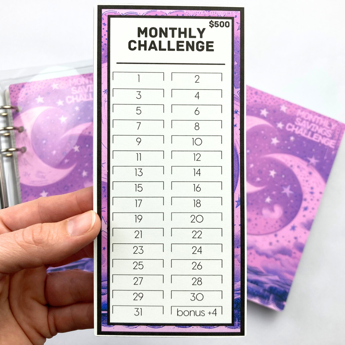 Celestial Collection | Monthly Challenge Binder | Cash Budgeting | Money Binder | A6 Size | Disc or Ring Bound Binders