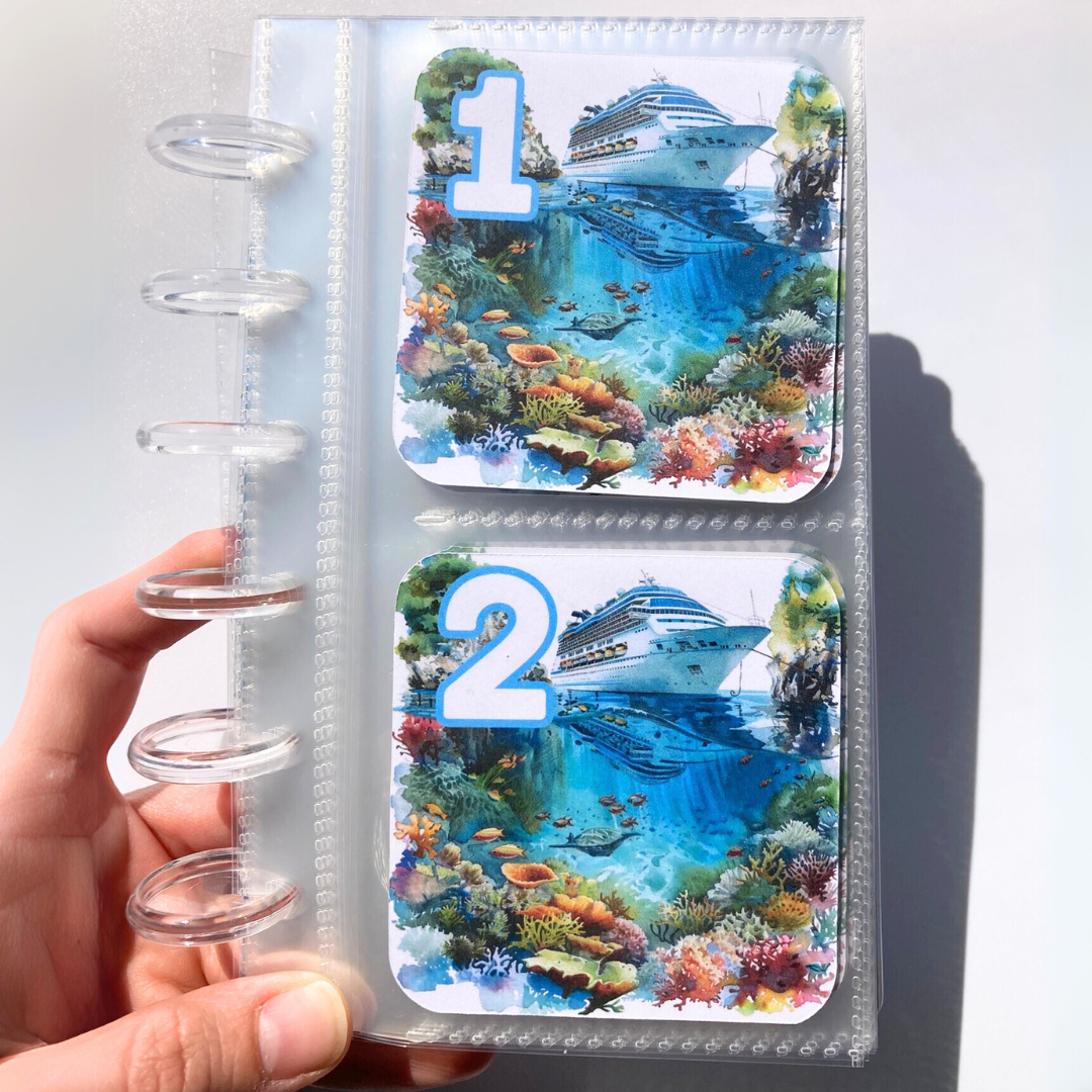 Cruise | 52 Week Savings Challenge Binder | A6 Disc Binder | Cash Budgeting | Money Binder
