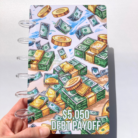 100 Envelope Savings Binder $5,050 Debt Payoff / Money Design | A6 Disc Binder | Cash Budgeting | Money Binder