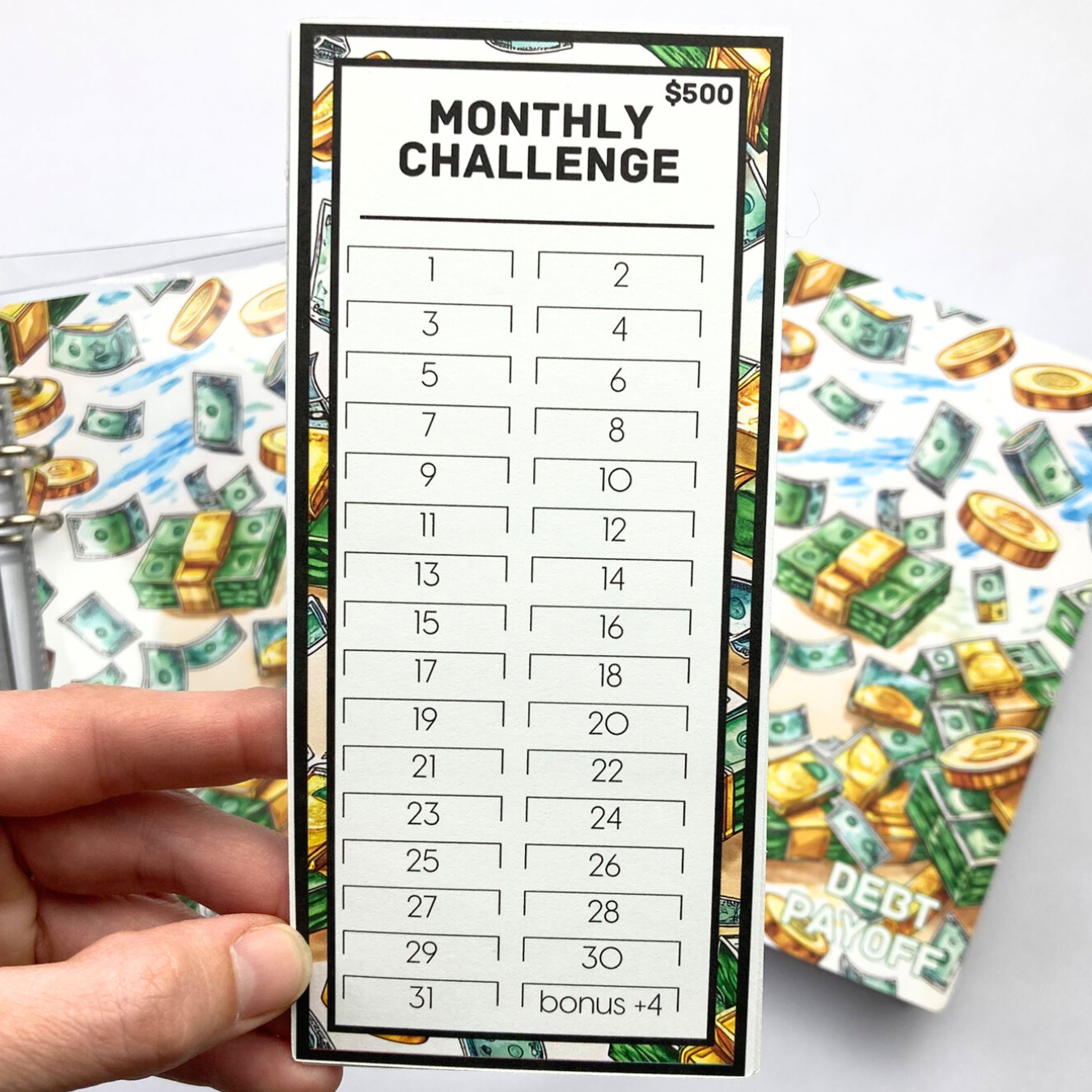 Debt Payoff | Monthly Challenge Binder | Cash Budgeting | Money Binder | A6 Size | Disc or Ring Bound Binders