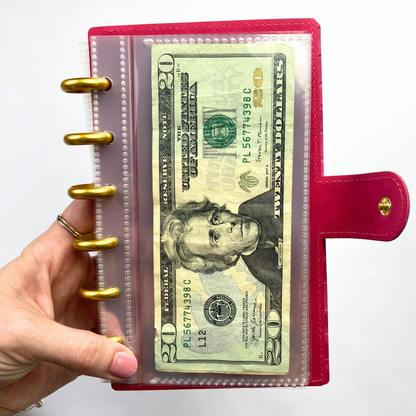 Color Disc Bound A6 Cash Budget Wallet and 12 Money Sleeves | Cash Budgeting | Money Binder