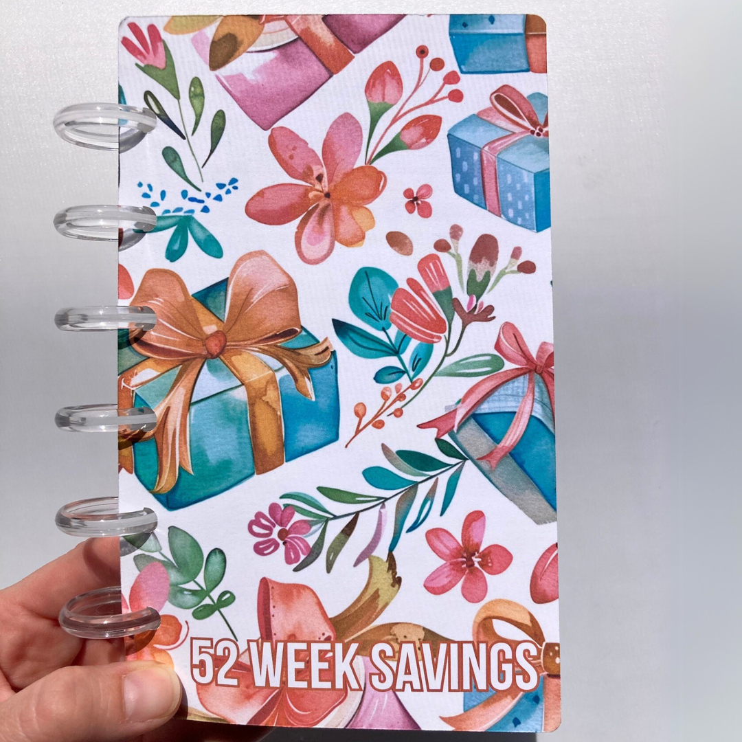 Gifts | 52 Week Savings Challenge Binder | A6 Disc Binder | Cash Budgeting | Money Binder