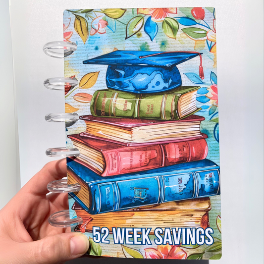 Graduation | 52 Week Savings Challenge Binder | A6 Disc Binder | Cash Budgeting | Money Binder