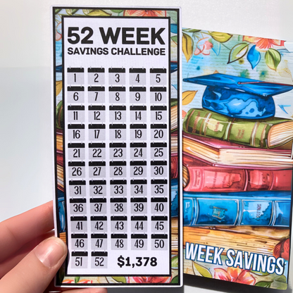 Graduation | 52 Week Savings Challenge Binder | A6 Disc Binder | Cash Budgeting | Money Binder