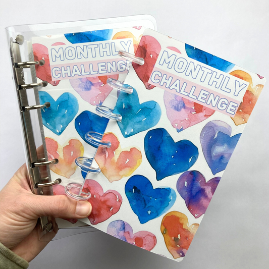 Hearts | Monthly Challenge Binder | Cash Budgeting | Money Binder | A6 Size | Disc or Ring Bound Binders